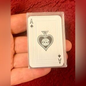 Ace of Spades Playing Card in Case ( small size , travel size )